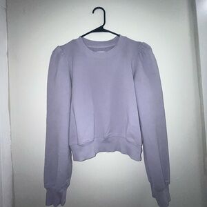 Aritzia Wilfred Free Lilac Puff Sleeve Sweatshirt